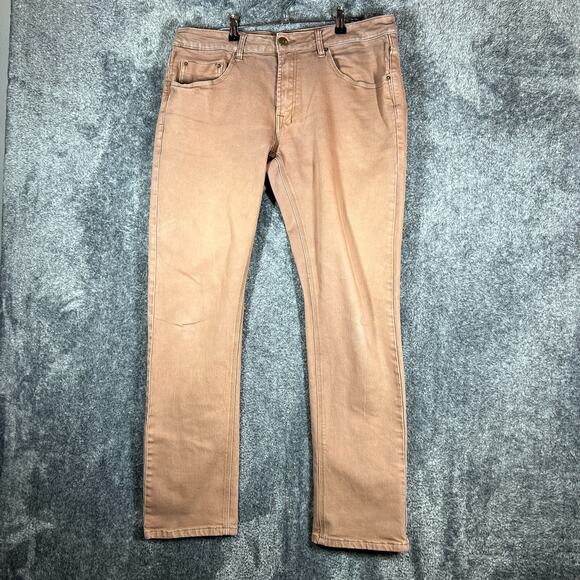 Bulletprufe Denim Jeans Mens 36x34 Brown Comfort Stretch Casual Workwear Premium - Picture 1 of 9